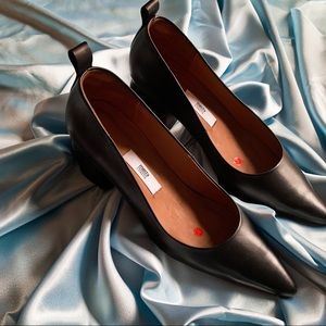 Miista Black Leather Heels